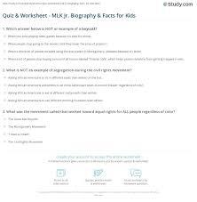 · 3) which college did martin luther king attend? Quiz Worksheet Mlk Jr Biography Facts For Kids Study Com