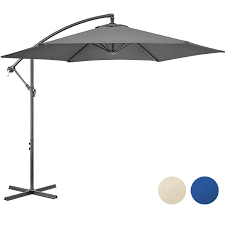 How do you pick out a cantilever parasol? Christow Large Banana Parasol 3m Hanging Cantilever Umbrella With Crank Handle Garden Outdoor Patio Sun Shade Upf 30 Uv Protection Grey Navy Cream Buy Online In Turkey At Turkey Desertcart Com Productid 197491331