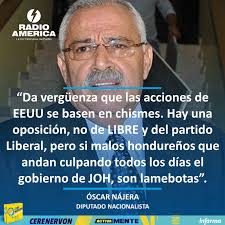 AméricaNoticias #Honduras #AsíLoDijo El diputado nacionalista, Óscar  Nájera, brindó en Radio América sus primeras impresiones, luego que Estados  Unidos lo incluyera en una lista de funcionarios vinculados a actos de  corrupción y