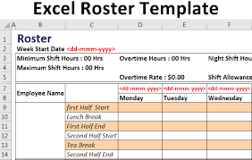 Then simply select the employee's name from the list. Excel Roster Template Create Free Employee Roster Template