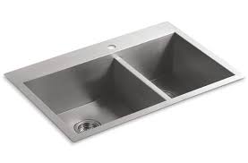 Kohler riverby 33 undermount single basin cast iron kitchen sink. Kohler Vault Inset Or Under Mount 838mm 1 1 2 Kitchen Sink Bowl 3823 1 Na