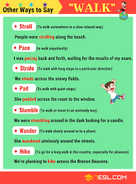Walk Synonyms 170 Synonyms For Walk In English 7 E S L Learn English Words English Vocabulary English Phrases