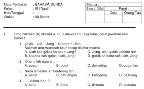 Maybe you would like to learn more about one of these? Gudang Soal Soal Uts Bahasa Sunda Kls 3 Sd Mi Semester 1 Dan 2