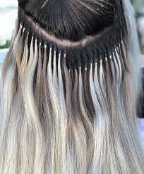 Pin By Hair By Melissa On Cosmetology All Things Hair Hair Extensions Before And After Micro Bead Hair Extensions I Tip Hair Extensions