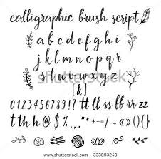 Calligraphic Vector Font With Numbers Ampersand And Symbols Lettering Fake Calligraphy Calligraphy Alphabet
