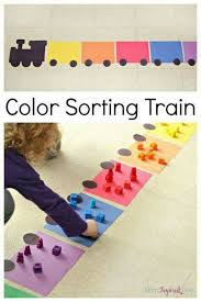 Color Sorting Train Great Activity To Teach Preschoolers Color And Get Them Matching Forskoleideer Foreskoleaktiviteter Forskoleaktiviteter