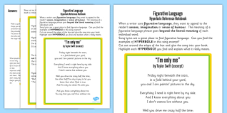 Download the hyperbole examples and worksheets. Hyperbole Worksheet Figurative Language Resources Esl