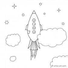 Rakete Ausmalbild Gratis Ausdrucken Ausmalen Artus Art