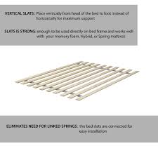 They are spaced and will prevent the mattress from sagging. Onetan 0 75 Inch Heavy Duty Vertical Wooden Mattress Support Bed Slats Bunkie Board Overstock 30871348