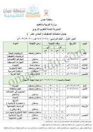 جدول امتحانات محافظة الدقهلية 2021 ابتدائي واعدادي. Ø¬Ø¯ÙˆÙ„ Ø§Ù„Ø§Ø®ØªØ¨Ø§Ø±Ø§Øª Ø§Ù„Ù†Ù‡Ø§Ø¦ÙŠØ© Ù„Ù„ØµÙÙˆÙ 5 11 Ø³Ù„Ø·Ù†Ø© Ø¹ Ù…Ø§Ù† 2021