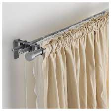 Racka Curtain Rod Silver Color 83 152 Ikea Double Rod Curtains Ikea Curtain Rods Double Curtains