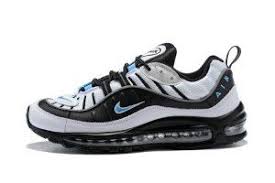 Mens Shoes Nike Air Max 98 White Hyper Cobalt Black Metallic Silver 640744 102 Nike Air Max Mens Nike Shoes Nike Air
