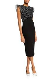 B58e4 Jason Wu Collection Ruched Polka Dot Lace Stretch Ponte Dress Women S Evening Dresses Clothes Resort Outfit