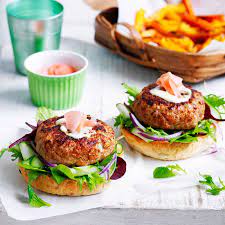 Japanese Pork Burger Healthy Recipe Ww Australia Recipe Pork Burgers Recipes Pork Mince Recipes