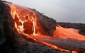 This Is A Picture Of Lava Running Down The Side Of The Erupted Volcano Volcano Lava Flow Lava