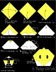 Origami animals are a popular choice of origami. Origami Baby Chick Face Easy Origami Instructions For Kids