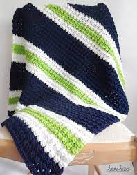 4.7 out of 5 stars, based on 35 reviews 35 ratings current price $24.99 $ 24. Twin Crochet Striped Baby Blanket I Love The Bright Green With The Darker Navy On This Baby Boy Crochet Blanket Striped Crochet Blanket Striped Baby Blanket