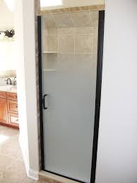 Semi Frameless Shower Door With Privacy Fade To Clear Frost Oil Rubbed Bronze Fixture Finish F Semi Frameless Shower Doors Glass Bathroom Door Shower Doors
