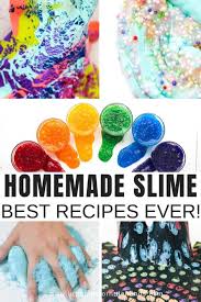 Glue is the standard, reliable way to make slime, but it also makes the stuff incredibly sticky and basically impossible to scrub out of fabric once it dries. How To Make Slime With Glue Super Easy Little Bins For Little Hands