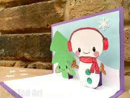 Unique pop up greeting card | handmade its a unique and easy 3d handmade card. Diy Christmas Pop Up Card Red Ted Art Make Crafting With Kids Easy Fun