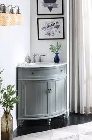 We did not find results for: 24 Gray Framhouse Corner Bathroom Vanity With White Marble Countertop