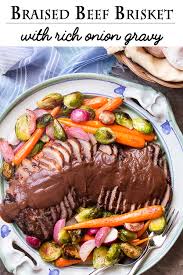 Check spelling or type a new query. Braised Beef Brisket With Rich Onion Gravy Just A Little Bit Of Bacon