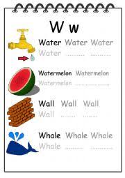 Positive words starting with letter a Alphabet Writing Worksheet W Esl Worksheet By Futago1998