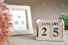 25. Januar, Datumsdesign Im Natürlichen Konzept. Lizenzfreie ...