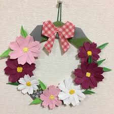 saraさんはinstagramを利用しています ちょっと季節は早いですが 折り紙かぶとリースとアヤメのミニリースを作りました カブトは7 5 7 5 アヤメは3 3 の折り紙を使用しています 折り紙 折り紙リース origami origamiart pap 秋 折り紙 折り紙