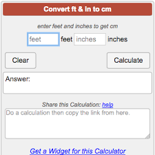 Height Converter Ft And In To Cm