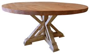 It reminds us of times gone by, of palaces and cottages that time has forgotten, of designs and patterns that were loved many moons ago. American Hand Crafted Rustic Dining Table Guilford Rustic Round Table Farmhouse Dining Tables By Cubicles Houzz