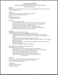 Desktop Support Technician Resume Sample Lauren Eastwood 532 Abberly Village Circle West Columbia Sc 29169 843 364 9394 Eastwool Email Sc Edu Objective Seeki