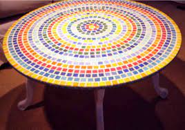 Mosaic Tiles On Top Of Glass Tabletop Diy For Plain Outdoor Umbrella Table Mosaic Tile Table Mosaic Table Patio Table Redo