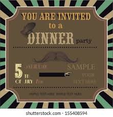 For every reason, you can arrange a dinner party. Vintage Invitation Card Dinner Party Stock Vector Royalty Free 155408594