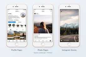 Instagram Mobile Mockups Pack Instagram Mockup Instagram Mobile Social Media Template
