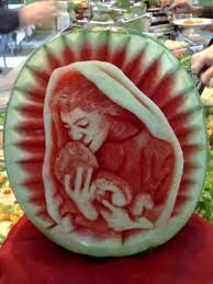 Beautiful Food Art Amazing Photography Creativity Watermelon Watermelon Art Mother Love Son Child Http W Creative Food Food Carving Fruit Carving