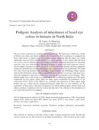 Pdf Pedigree Analysis Of Inheritance Of Hazel Eye Colour In