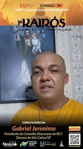 🚨 𝗙𝗔𝗟𝗧𝗔𝗔𝗠𝗠𝗠 𝗦𝗘𝗜𝗦 𝗗𝗜𝗔𝗦!!, ✅ CONVITE ESPECIAL, .  𝗚𝗔𝗕𝗥𝗜𝗘𝗟 𝗝𝗘𝗥𝗢𝗡𝗜𝗠𝗢, Presidente do Conselho Diocesano da RCC