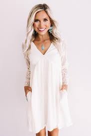 Vintage Vibes Lace Babydoll Dress In Ivory Impressions Online Boutique