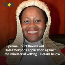 The Supreme Court unanimously said the injunction application against the  ministerial vetting and approval process is without merit. Details below.