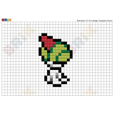 A piece measuring 100x100 pixels for example would end up roughly 19x19 (~48x48cm). Pokemon Ralts Pixel Art Brik