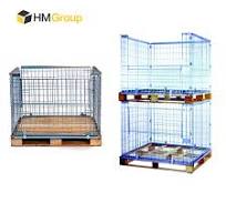 Customized Warehouse Storage Stackable Metal Wire Mesh Collapsible Cage  Pallet