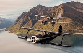 Maybe you would like to learn more about one of these? Wallpaper Flight Landscape Mountains Biplane Beech C 17b Staggerwing De Havilland Dh89 Dragon Images For Desktop Section Aviaciya Download