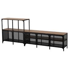 Fjallbo Tv Mobel Kombination Schwarz Ikea Deutschland Tv Storage Ikea Solid Wood Shelves