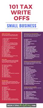101 Tax Write Offs For Business What To Claim On Taxes Small Business Tax Deductions Business Tax Deductions Tax Write Offs