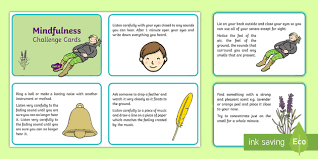 Mindfulness based practices for kindergarten and at home. Mindfulness Activity Cards Mindfulness Activities