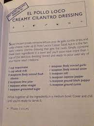 Pin By Brenda Allen On Mixes Creamy Cilantro Dressing Cilantro Dressing Top Secret Recipes