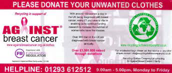Its programs include training for emerging cancer researchers, clinical research, and public education initiatives. Clothes Recycling Against Breast Cancer