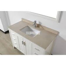 Bauhaus Bath Jacchi 48 Single Bathroom Vanity Set With Mirror Top Finish Gala Beige Base Finish White Mutfak