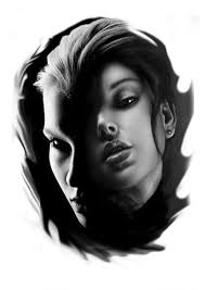 Black And White Womans Face Tattoo Design Pin By Alexey Doroshenko On Idei Dlya Tattoo Tattoo Style Drawings Portrait Portrait Photography Women